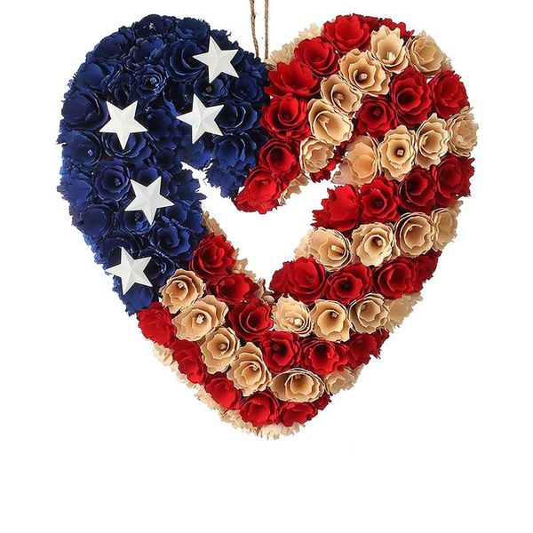 

decorative flowers & wreaths usa independence day patriotic wreath front door decor home sunflower garland veterans party spring decoration