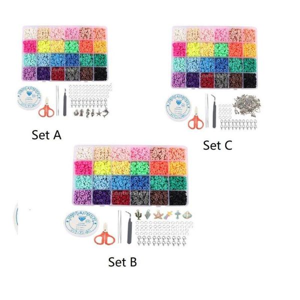 

other 4800 pcs clay heishi beads polymer kit for bracelets necklace loose spacer diy craft 20 colors with pendant
