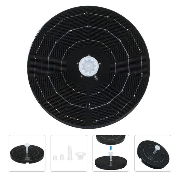 

garden decorations water fountain pump 3.8w solar led lighting automatic bird bath