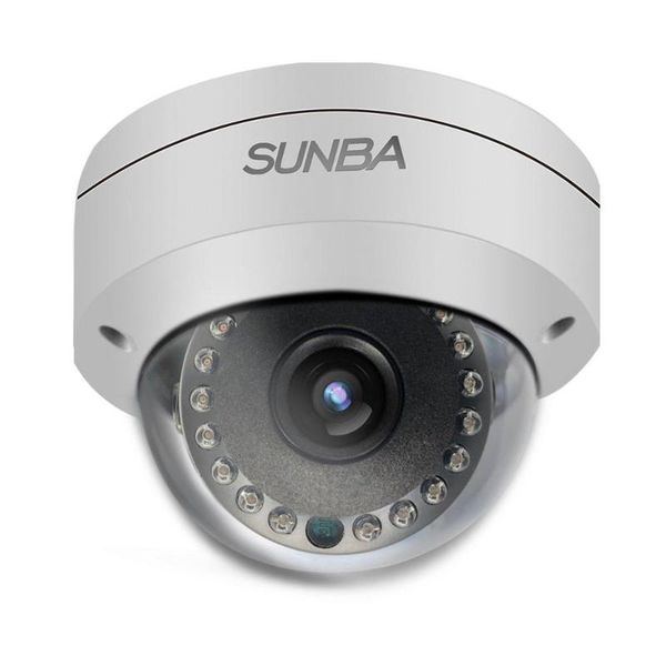

cameras sunba outdoor fixed dome ip network camera, poe 2mp 1080p h.265, 2.8mm night vision 65ft onvif (ft-hd 2.8)
