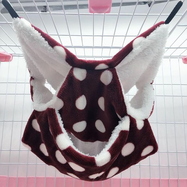 

small animal supplies warm hamster hammock hanging bed house winter squirrel guinea pig double-layer plush cotton nest pet