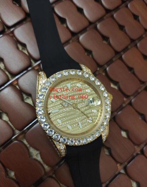 

luxury watches 41mm gmt sapphire glass big magnifier date 116769tbr-74779b texture full diamond bezel automatic 316l steel bracelet classic, Slivery;brown