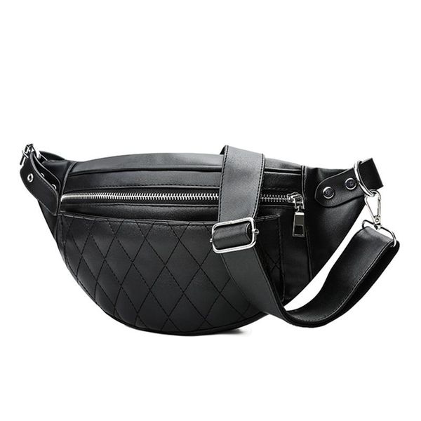 

brand waist belt bag luxury women fanny pack bags fashion leather crossbody chest black shoulder hip