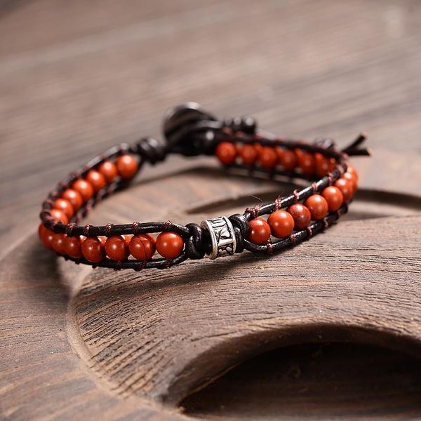 

tennis natural stone wrap bracelets with six words mantra om mani padme hum antiqued amulet beads leather bracelet, Golden;silver