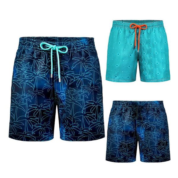 

men's printed two-layer pocket beach leisure mens swim trunks summer bathing suit shorts 2021, White;black