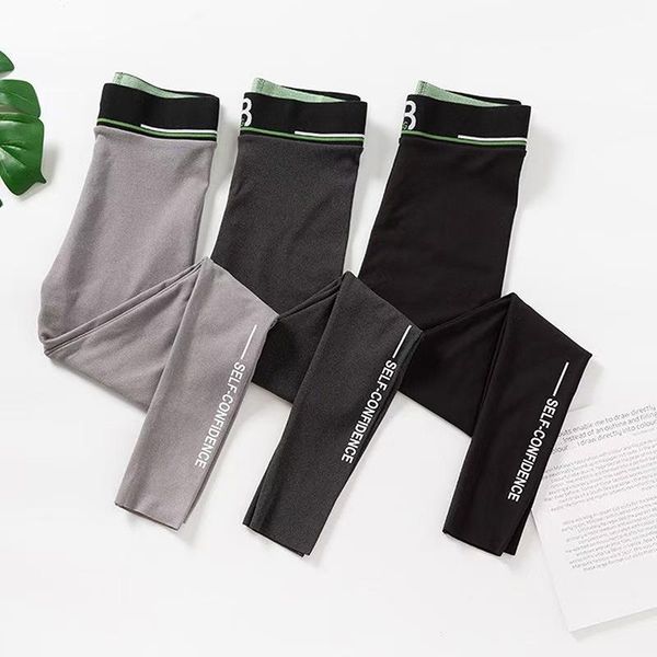 

women's leggings fashion casual women workout pants ladies high waist thin fitness stretch trousers black