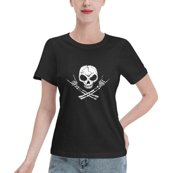 

women's t-shirt rock skull t-shirts women 90s clothing casual ladies cute travel fashion clothes graphic tshirt lady female tee, White