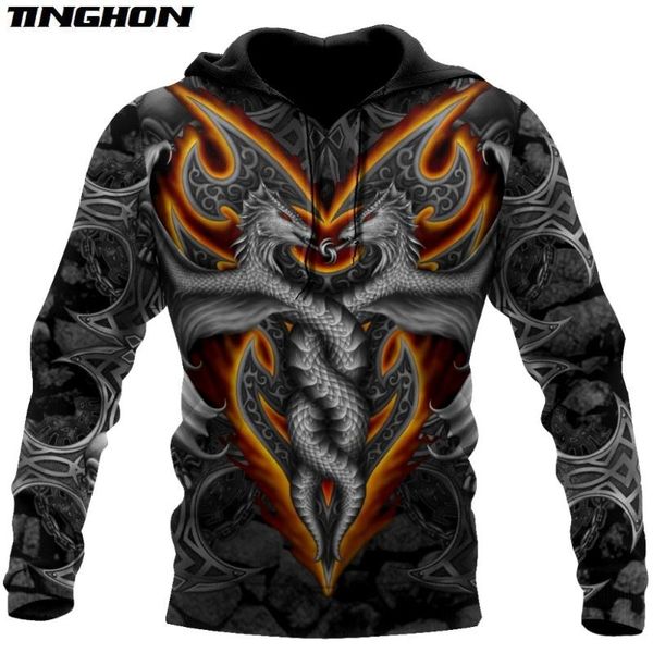 

men's hoodies & sweatshirts armor tattoo and dungeon dragon 3d printed deluxe hoodie men sweatshirt zip pullover casual jacket tracks, Black