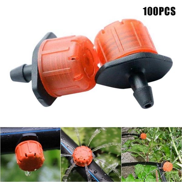 

watering equipments 100 pcs adjustable irrigation misting micro flow dripper drip head garden hose sprinklers tool md7