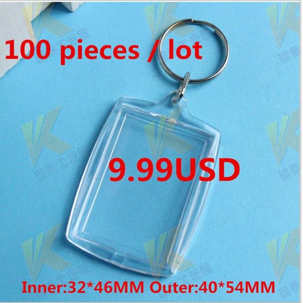 

frames and mouldings 100pcs/lot insert po keyrings blank acrylic rectangle keychains