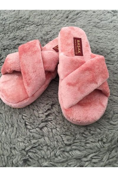 

slip-resistant soft outsole plush slippers, Black