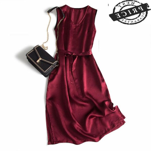 

casual dresses silk dress real women slim mid summer elegant spring clothes 2021 vintage belt party vestidos verano a0a66, Black;gray