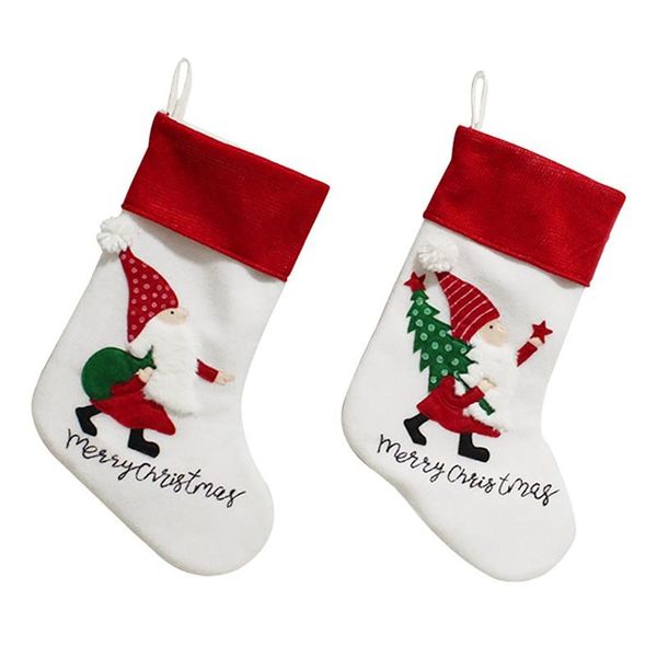 

christmas decorations stockings, santa claus stockings for xmas holiday party home decor, children's gift candy bag