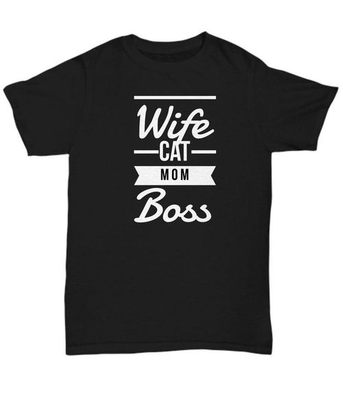 

women's t-shirt wife cat mom mama mother letter printed pure cotton plus size o neck tshirt tees drop y2k, White