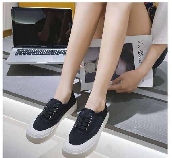 

knitted womens mesh four colors shoes girl breathable light flats student casual cool shoes, Black