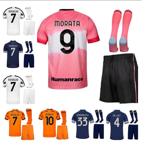 

soccer jersey20/21fansronaldo dybala morata de ligt chiellini arthur mckennie 20/21 home away kidshigfootball jersey, Black;yellow