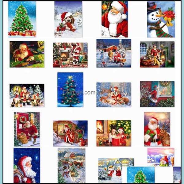 Ding Pintura suprimentos colorir aprendizado Educação Toys Gifts 5D DIY Natal FL Frill Drill Rhinestone Diamond Kits Cross Stitch Papai Noel S