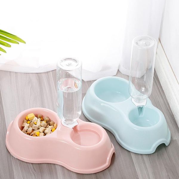 

cat bowls & feeders double dog no-spill 500ml automatic water dispenser bottle puppy fountain drinking feeder dish kitty