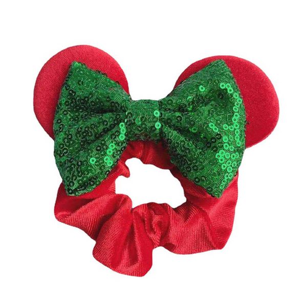 

girls hair accessories tie hairbands bands headbands for childrens christmas ring velvet elastic belt b9102, Slivery;white