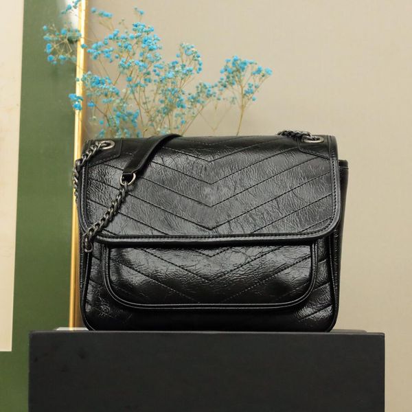 

shoulder bags luxurys designers women's niki folding wallet vintage leather tote crossbody handbag messenger genuine leather