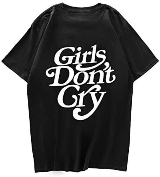 

girls don't cry big letter t shirt cotton short sleeve men summer tee elastic printing crew comfort soft shirts men's t-shirts, White;black