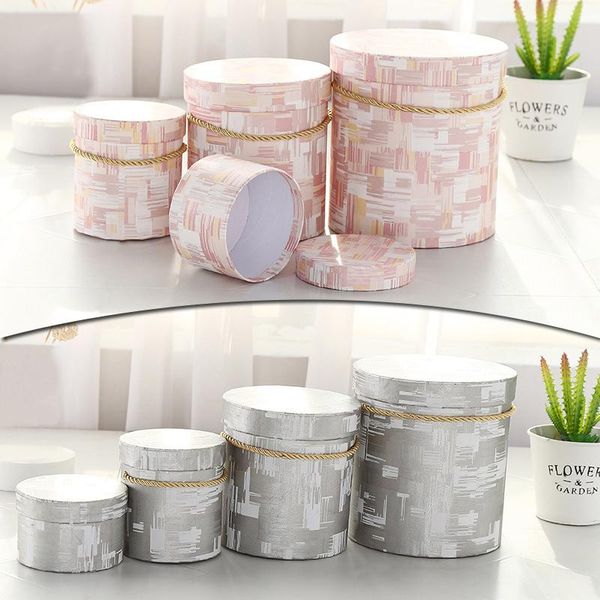 

round flower packaging box with lid valentine's day wedding gift wrapping party chocolate candy stoarge decoration wrap
