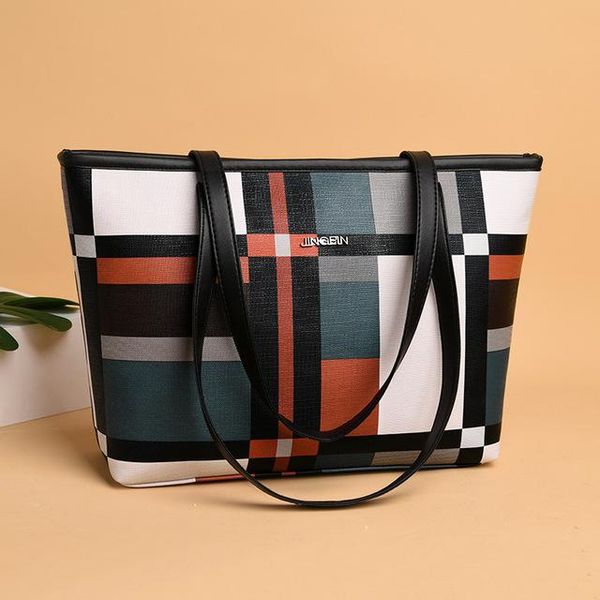 

fashion patchwork pu leather women bags handle bag ladies shoulder for handbags sac a main cross body
