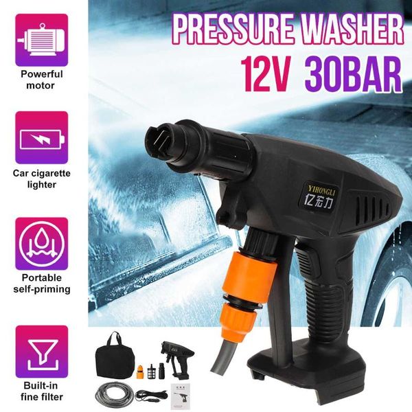 

car washer 300psi 12v 120w cigarette lighter high power washing machine high-pressure water pump portable wireless
