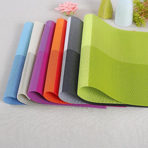 

colors cross lattice place mat heat resistant placemat students pvc cup table accessories mats for dining & pads