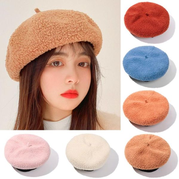 

berets women men adjustable elegant winter french artist cap painter hat beret warm wool, Blue;gray