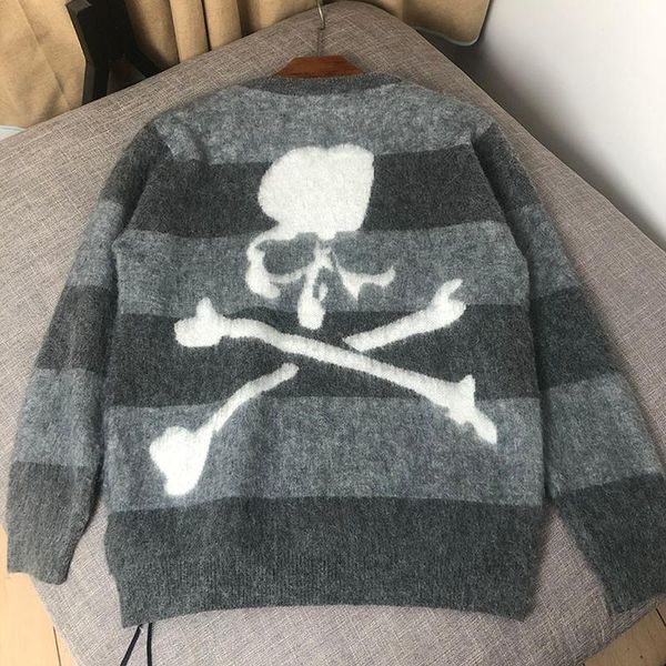 

men's sweaters stripe mastermind japan sweater men 1:1 sweatshirts women crewneck hoodie thick material clothing, White;black