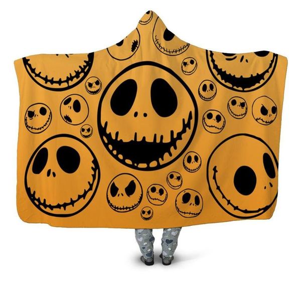 

blankets horror scary face 3d printing plush home textile children washable warm sofa velvet fleece blanket