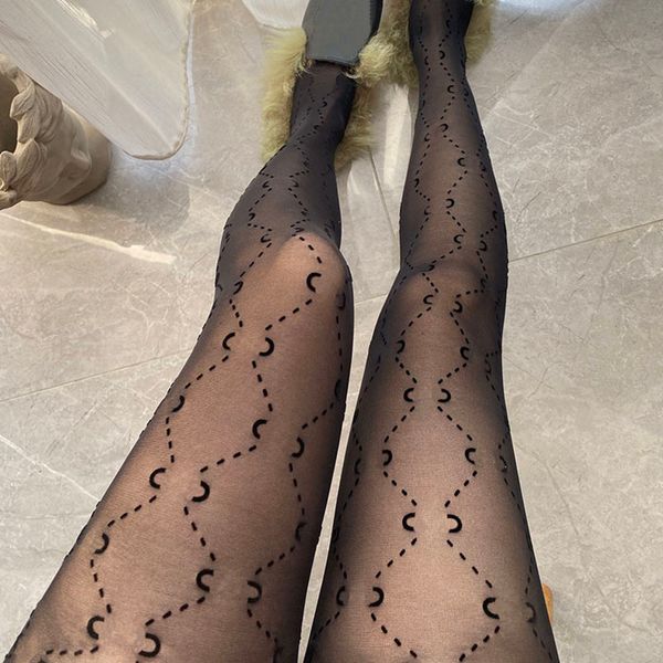 

double letter women pantyhose fashion black mesh stockings socks night club party tights, Black;white
