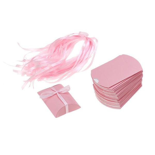 

gift wrap 100pcs/50 sets creative wedding paper candy box lovely pillow shape color packaging treats goodies boxes party suppli