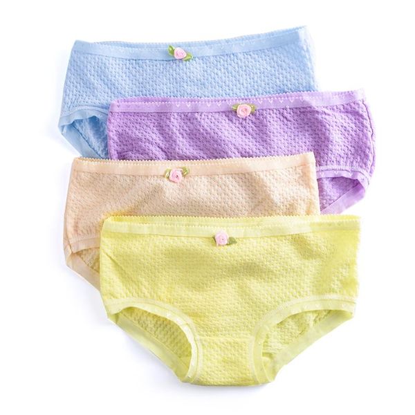 

panties 4 piece/lot soft cotton young girl underwear children briefs candy colors for teenage girls kids underpants 9-20t, Camo