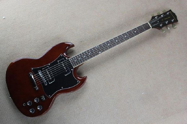 

high qualtiy factory mahogany body double cut way sg400 special finish p90 humbuckers wine red electric guitar @32