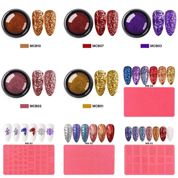 

nail art kits printing silicone template 3d manicure relief soft mold beauty accessories for painting bfc996
