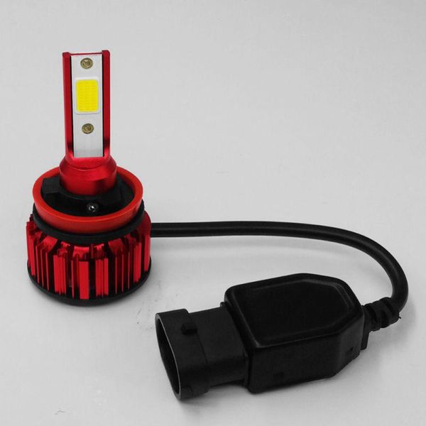 

car headlights 2pcs q1 cob led headlight 6000k 25w 3000lm ip68 waterproof heat-proof light bulbs for car, truck, suv