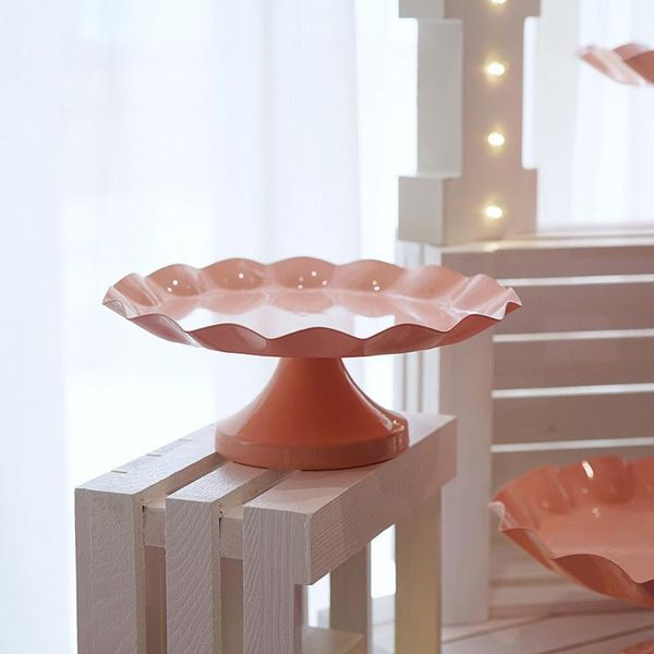 

dishes & plates 1pcs cake tray wedding props wrought iron cupcakes stand dessert plate table decoration snack dish