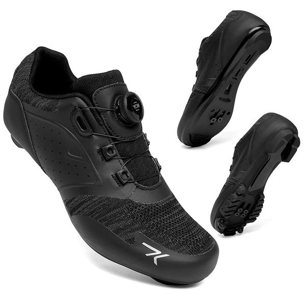 

cycling footwear sneaker mtb shoes men flat route cleat shoe road bike speed racing women bicycle mountain spd boots, Black
