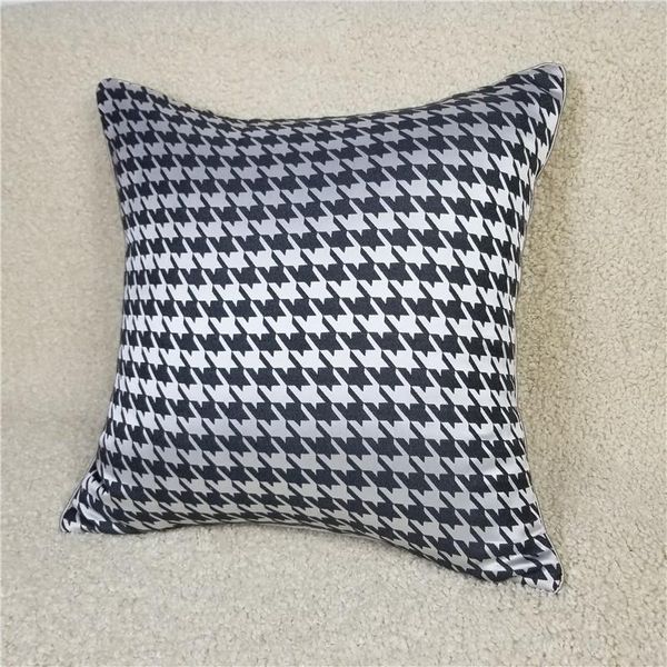 Almofada / travesseiro decorativo moderno geometria de geometria decorativa home · Cinza Houndtooth Caso Sofá Cadeira de almofada de cadeira 45x45 cm 1 pc / lote 2 tipo