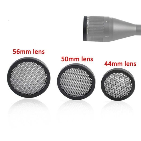 30 stücke Aluminium Anti-Reflexion Gerät Waben Umfang Schutz Mesh 44 MM/50 MM/56 MM Optic ziel Anblick Zielfernrohre Sonnenschirm Abdeckung Kappe