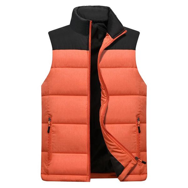 

men's vests mens winter sleeveless jacket and coats men warm down vest homme casual 5xl, Black;white