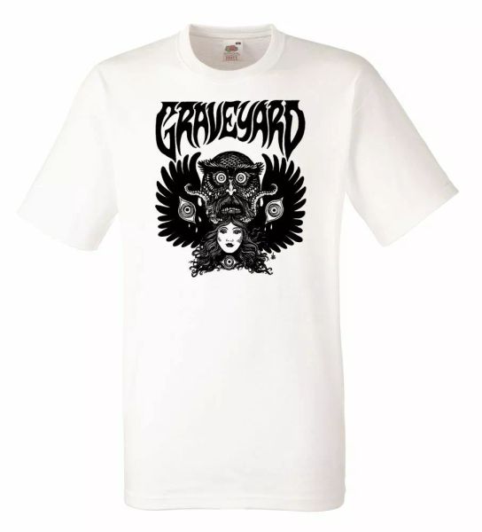 

graveyard band white herren t-shirt men rock band tee shirt, White;black