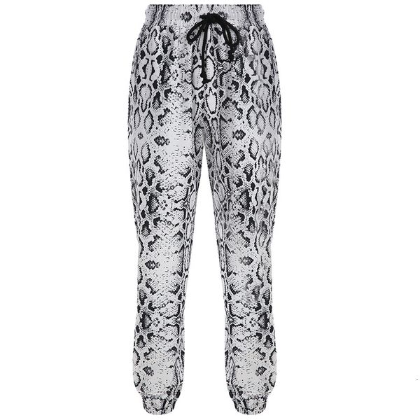 

2021 new men's and summer sports pants, trendy, loose high waist, fashion, leisure snake brooch, feet, women's wear ohyo, Black;white