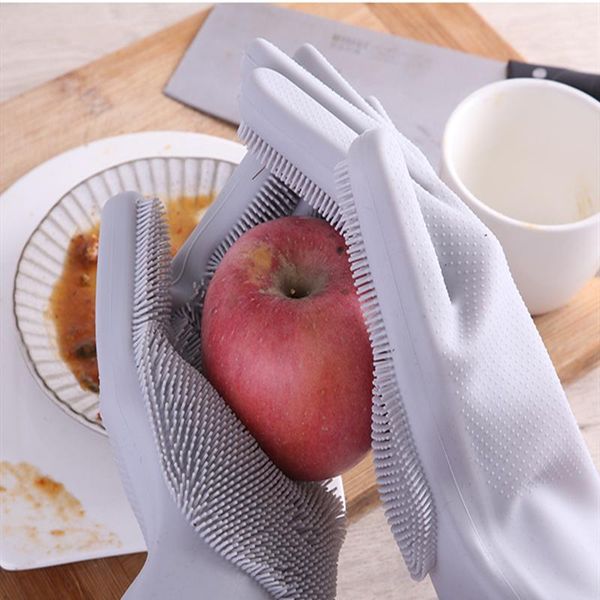 

disposable gloves 2pcs silicone cleaning multifunction magic dish washing for kitchen household accessory