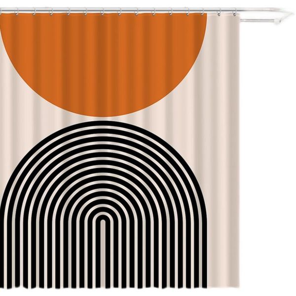 

shower curtains geometric curtain art modern nordic funny decor bath rings waterproof rideau de douche home garden bj50yl