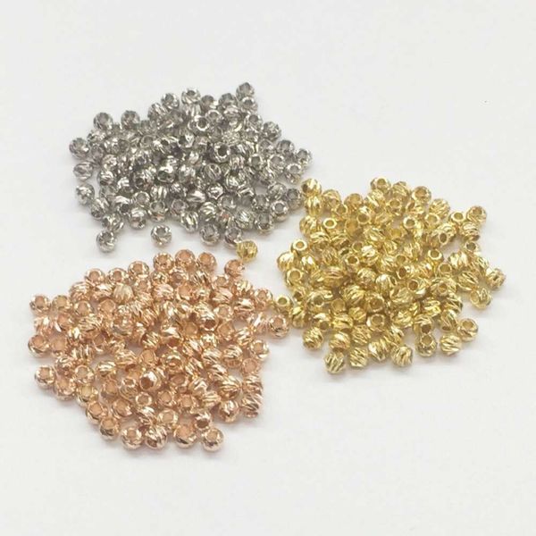 

copper plated gold bracelet necklace spacing thread bead diy accessories material, Black