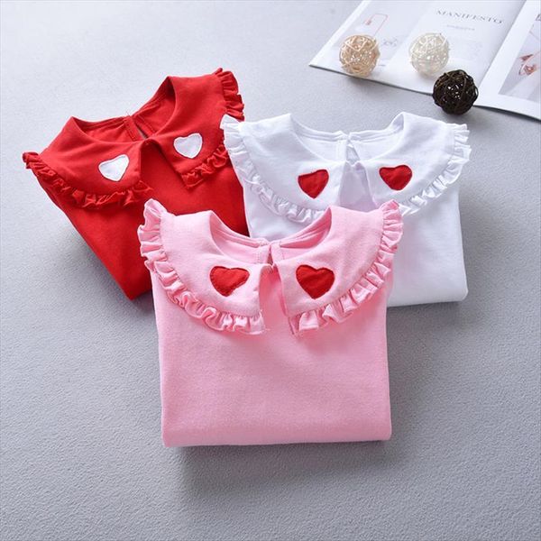 

girls blouses cotton children spring autumn baby girl blouse kids clothes shirt long sleeve infant toddlers school, White;black