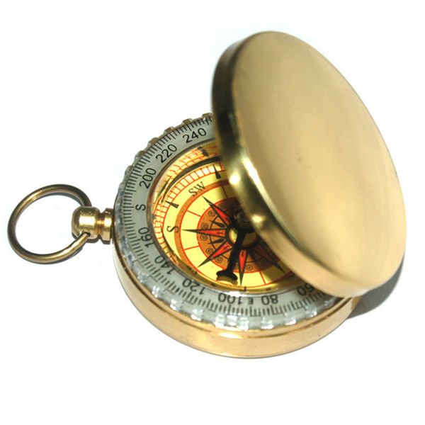 

50 pcs classic r1b1 brass pocket watch style camping compass hiking